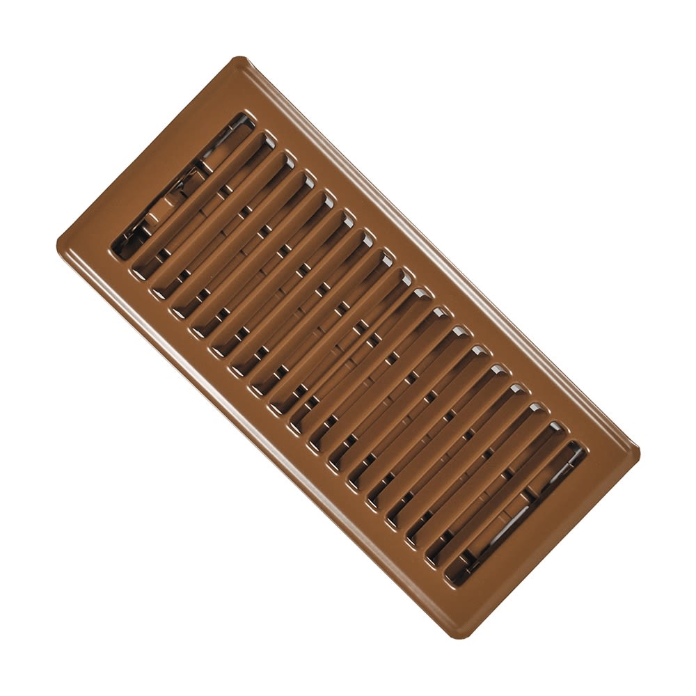 Imperial Louvered Floor Register, 4" x 10", Brown